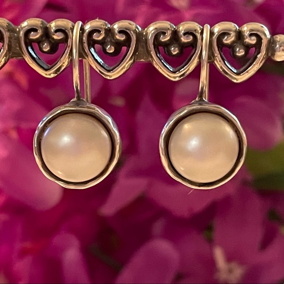 Silpada Pearl ‘Margarite’ Drop Sterling Silver Earrings W1750 - Picture 9 of 15